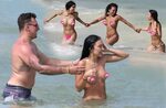 PICS Johnny Manziel & Topless Fiancée Swim With Naked Friend