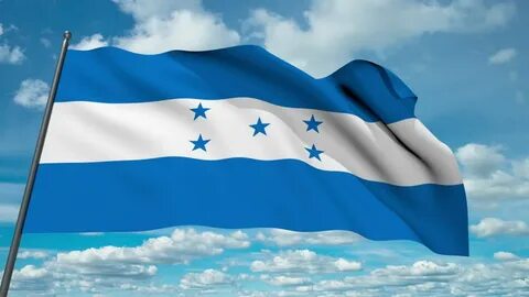 honduras flag waving against time-lapse clouds : vidéo de st