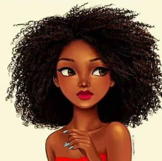 Black Girl With Natural Hair Drawing at PaintingValley.com E