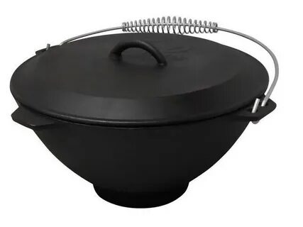 King Kooker 5911S Pre-Seasoned Cast Iron Cooking Pot w/ Lid,