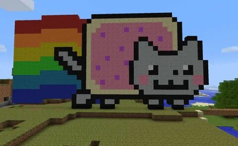 Nyan Cat Pixel Art Minecraft Tutorial - Entrepontos