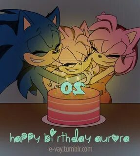 Aurora's Birthday Sonic and amy, Sonic fan characters, Shado