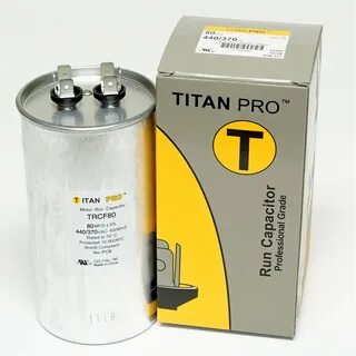 Titan pro TRCFD405 run capacitor 40+5 mfd 440/370V round.