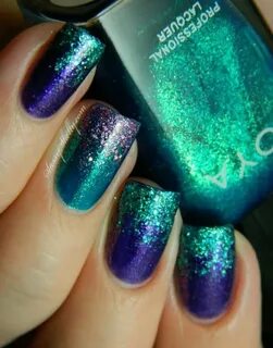40 Amazing Glitter Ombre Nails Designs For 2018 Mermaid nail