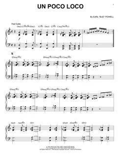 Bud Powell Un Poco Loco Sheet Music Notes, Chords Download J