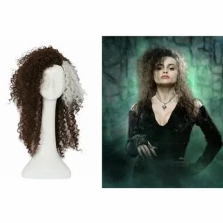 XCOSER Harry Potter Bellatrix Lestrange Curly Brown Wig Wome