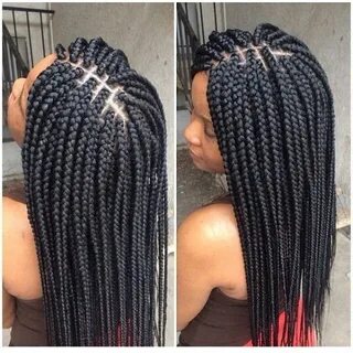 Braids Etc. Box braids styling, Box braids hairstyles, Large