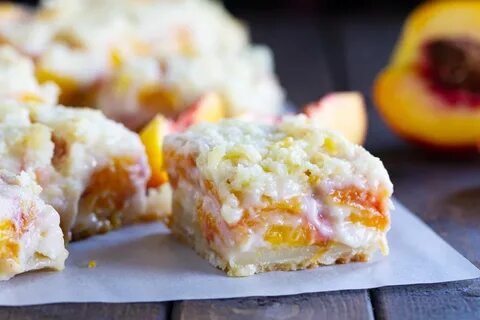 Peaches and Cream Bars - Taste and Tell