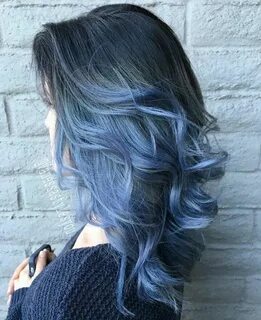 Black to blue ombre hair, haur cilor, curly hair, hair style