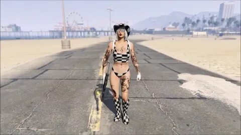 😍 Gta 5 Glitch 3 cute Modded Female Outfits and Checkerboard