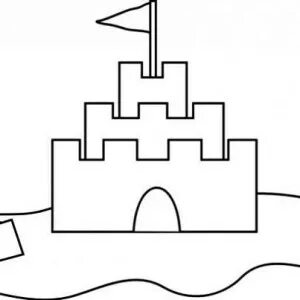 Coloring Castle Sand Outline Pages Creative Related Sketch C