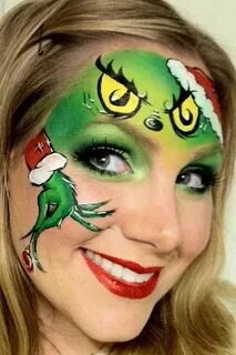 GRINCH Christmas face painting, Face painting designs, Face 
