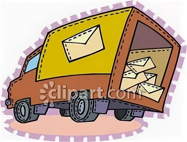 Free Mail Truck Clipart