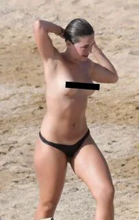 Olympia Valance Goes Topless And Flashes Bottom In Black Tho
