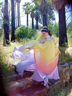 Padme Amidala Rainbow Pastel Lake Dress Gown Silk by tavarie