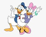 Donald & Daisy Duck Clip Art - Donald Et Daisy Disney, HD Pn