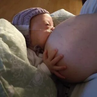 Very large boob when breast feeding