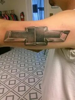 Chevy tattoo! Complete with a chrome look! Chevy tattoo, Tat