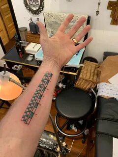 I got my first tattoo today! It's a 6-inch ruler on my forea