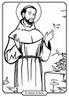 St. Francis of Assisi Coloring pages for Catholic Kids Catho