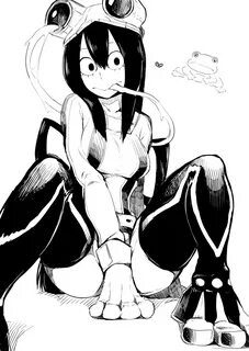 Safebooru - 1girl asui tsuyu black eyes black hair bodysuit 