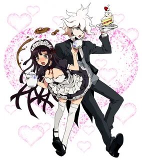 Safebooru - 1boy 1girl blush dangan ronpa dosugon komaeda na