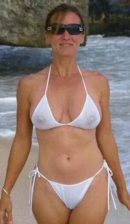 Beautiful wife in white Bikinis, Swimwear, Swimsuits