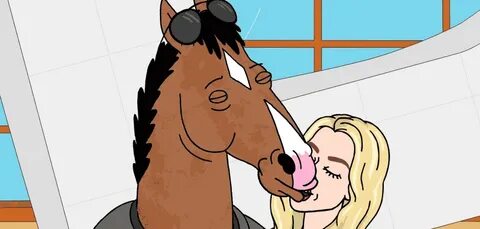 Гифка поцелуй целуются конь боджек гиф картинка, скачать gif
