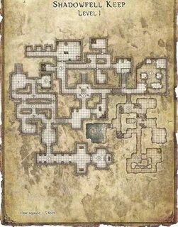 Shadowfell Keep Level 1 Dungeon maps, Tabletop rpg maps, Map