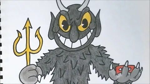 The Devil from Cuphead Speed Drawing - YouTube