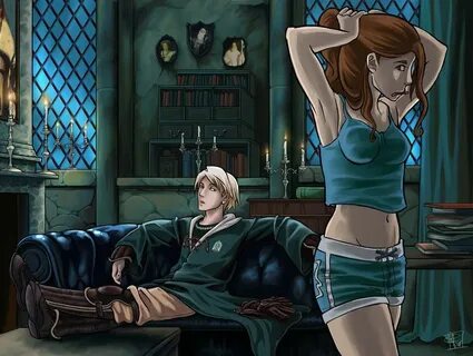 Dramione in the Slytherin common rooms. Драко малфой, Гарри 