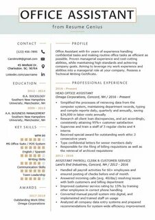 My Perfect Resume Builder Reviews / Office Assistant Resume 