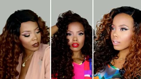 OUTRE CURLY WIG LOOKBOOK OUTRE HAWAIIAN VS OUTRE AMBER LACE 