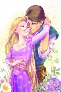 Rapunzel and Flynn Fan Art! They're so adorable! #disney #fa