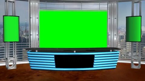 news tv studio set 05 virtual green screen background loop s