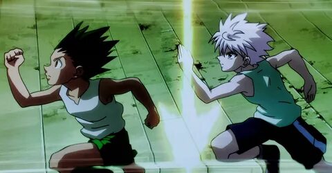 Killua Gon run Hunter anime, Killua, Anime