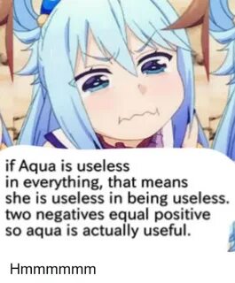 If Aqua Is Useless in Everything That Means She Is Useless i