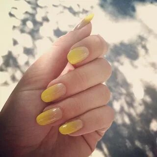 Желтое омбре на ногтях фото - www.ital-design.ru