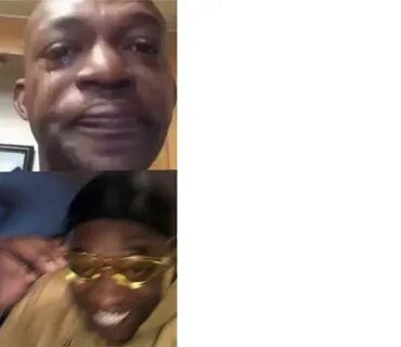 crying black man then golden glasses black man Memes - Imgfl