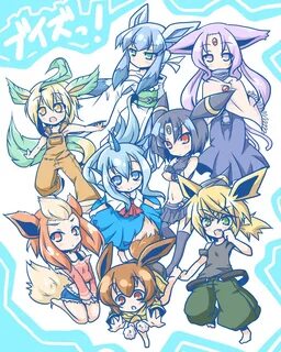 The Eeveelutions (excluding Sylveon)! Pokemon, Pokemon human