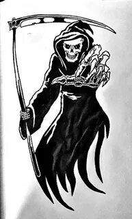 The Grim Reaper Drawing by Saksham Jain Fine Art America