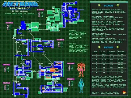 32 Metroid Zero Mission Map - Maps Database Source