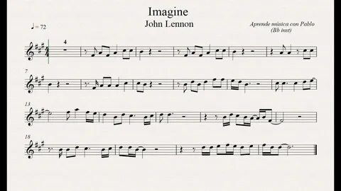 IMAGINE: Bb inst (clarinete,trompeta,saxo sop/tenor)(partitu