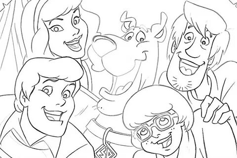 Scooby Doo Coloring Gang Halloween Colorings Printable Getdr