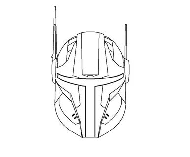 Mandalorian Helmet Coloring Page / Boba Fett Coloring Pages 