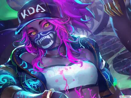 K/DA Neon 'Akali' - League of Legends (LOL) HD wallpaper dow