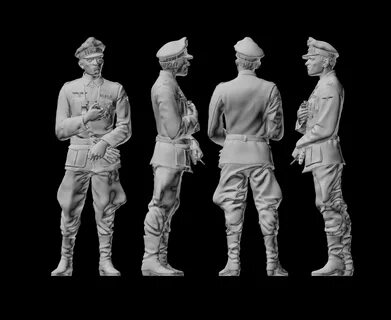 German soldiers and German officer Model 3D in Man 3DExport