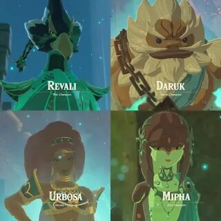 Revali, Daruk, Urbosa & Mipha The 4 Champions Legend of zeld