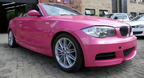 HOT Pink BMW 1-Series Convertible Cruising Streets of SA