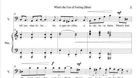 What's the Use of Feeling (Blue) - Arrangement for piano and